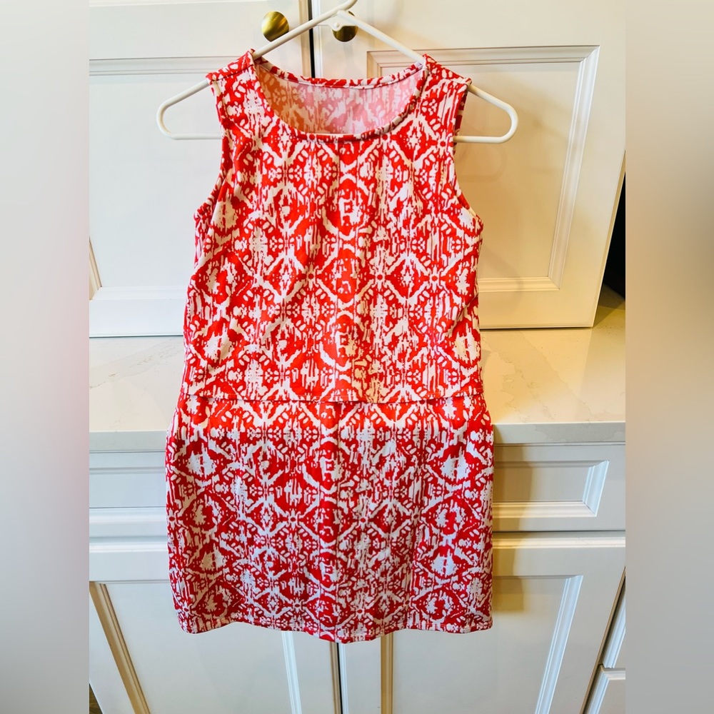 Like New Florence Eiseman orange and white dress size 12